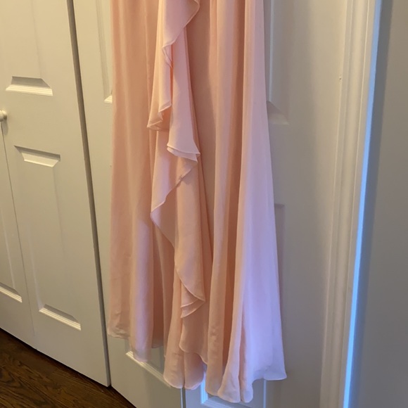 David’s Bridal soft pink v-back bridesmaids dress - Picture 7 of 12